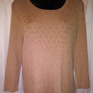 Women's Tan Long Sleeve Blouse